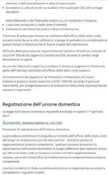 Matrimonio religioso in Italia tra cittadina italiana e cittadino svizzero 8
