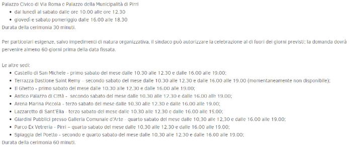 Rito civile cagliari