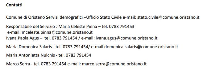 rito civile con valore legale a Oristano