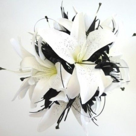Bouquet gigli bianco e nero