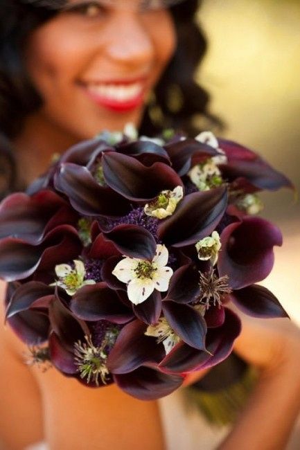 Bouquet gigli bianco e nero
