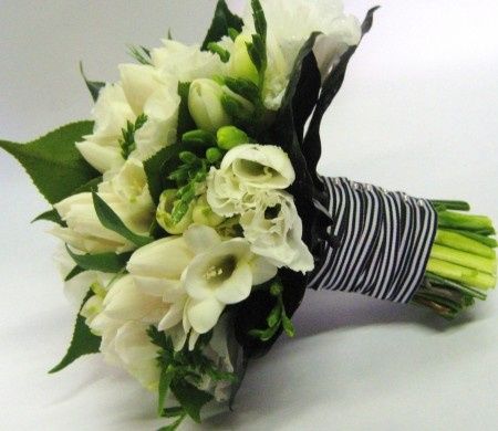 Bouquet gigli bianco e nero