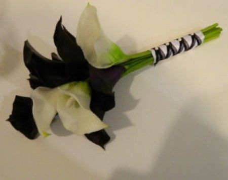 Bouquet gigli bianco e nero