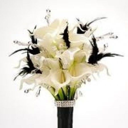 Bouquet gigli bianco e nero