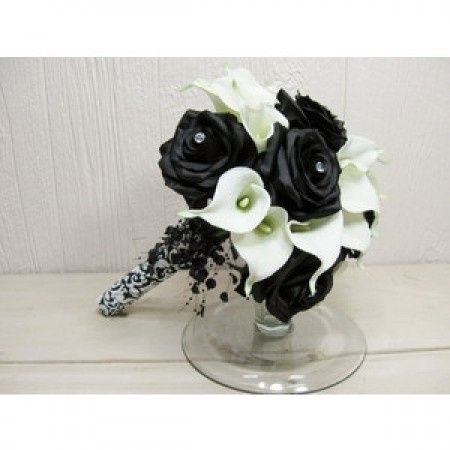 Bouquet gigli bianco e nero