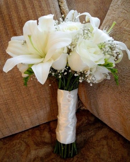 Bouquet gigli bianco e nero