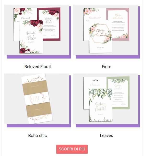 Lasciati ispirare dalle partecipazioni floreali di Matrimonio.com e riceverai un fantastico regalo 2