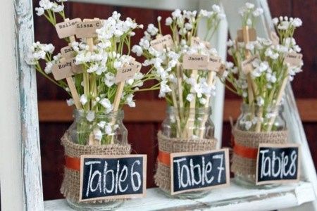 60 idee per il tuo matrimonio: segnaposti e tableau