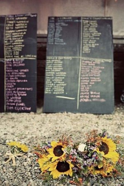 Consigli tableau de mariage tema girasole
