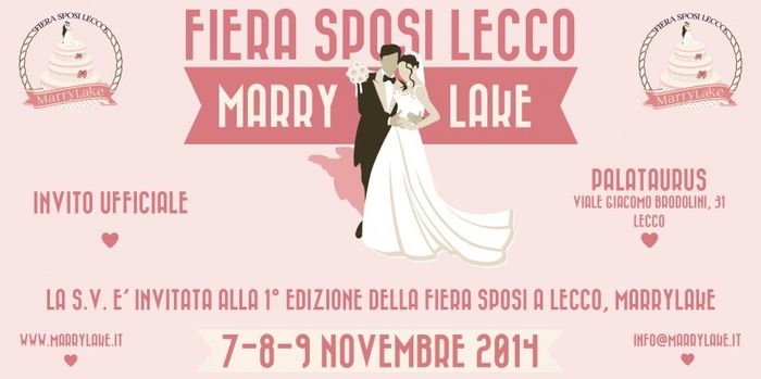 A Marrylake (7 - 9 novembre, Lecco) ci saremo anche noi! ;)