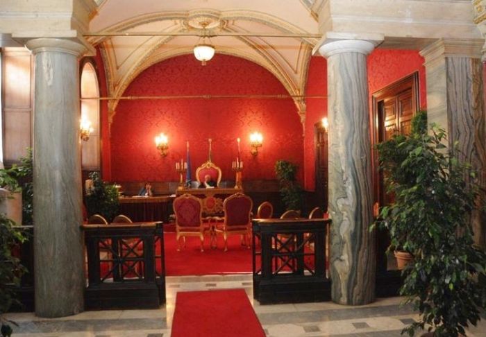 Addobbo rito civile Sala Rossa al Campidoglio, Roma
