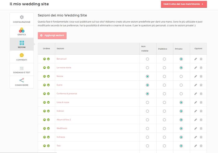 come caricare un video su wedding site