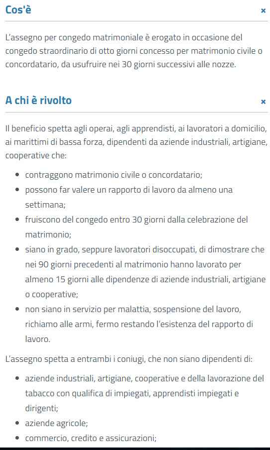 Assegno per congedo matrimoniale