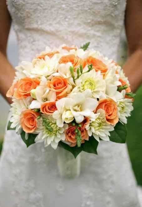 Bouquet da sposa color arancione n.1