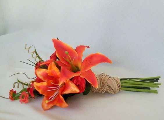 Bouquet da sposa color arancione n.1