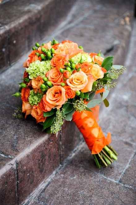 Bouquet da sposa color arancione n.1