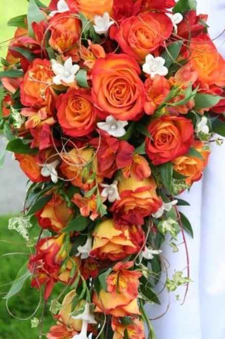 Bouquet da sposa color arancione n.1