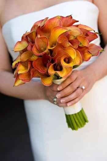 Bouquet da sposa color arancione n.1