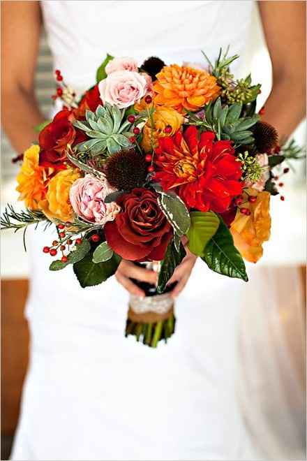 Bouquet da sposa color arancione n.1