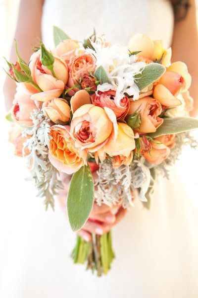 Bouquet da sposa color pesca n.1