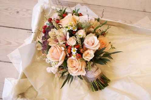 Bouquet da sposa color pesca n.1