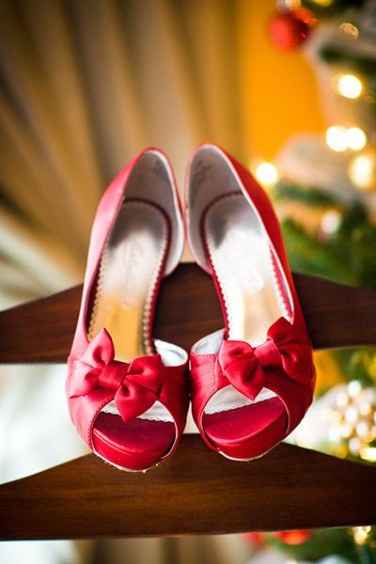 Scarpe da sposa tema Natale