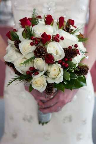 Bouquet da sposa tema Natale