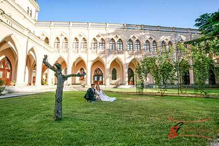 Interno giardino e chiostro Chiesa delle Suore Francescane a Grottaferrata