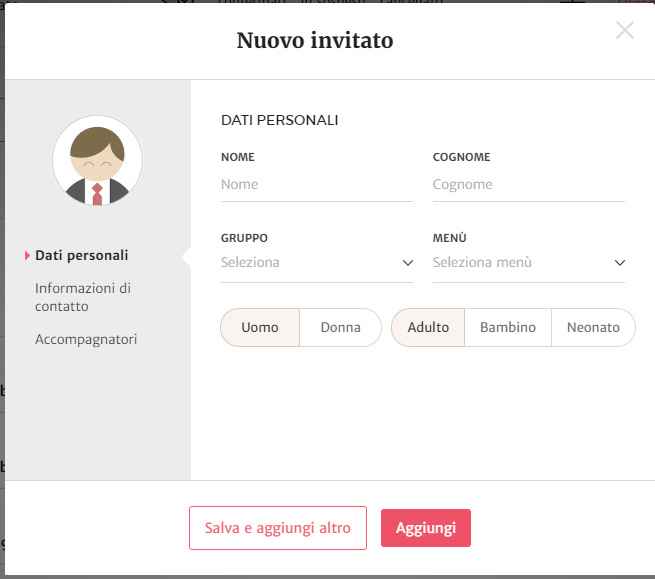 Come aggiungere un invitato