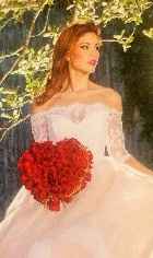 Bouquet rose bianche e rosse a forma di cuore