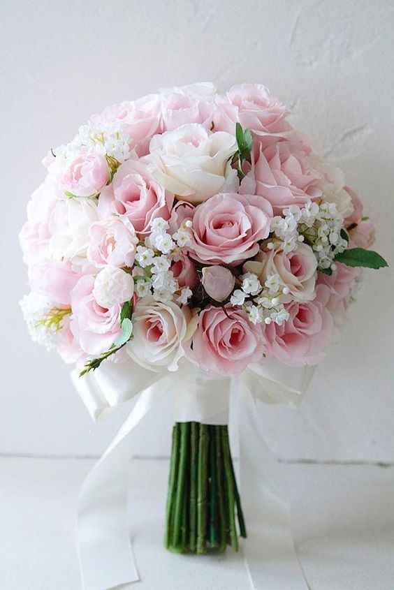 Bouquet nozze di rose rosa