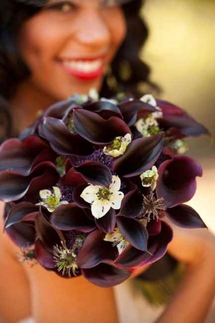 Bouquet gigli bianco e nero