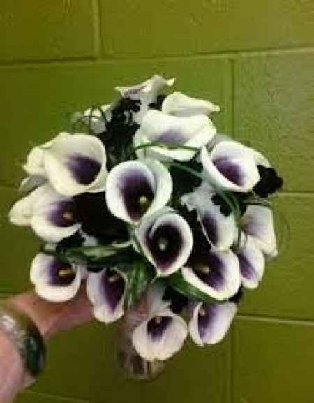 Bouquet gigli bianco e nero