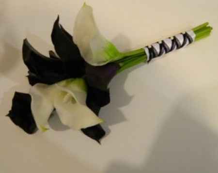 Bouquet gigli bianco e nero