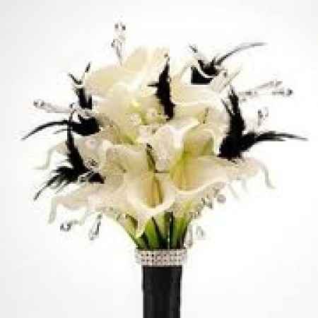 Bouquet gigli bianco e nero