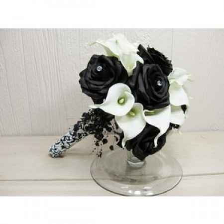 Bouquet gigli bianco e nero
