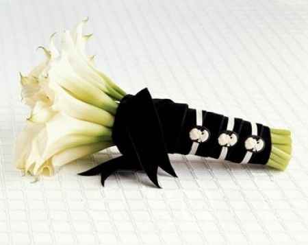 Bouquet gigli bianco e nero