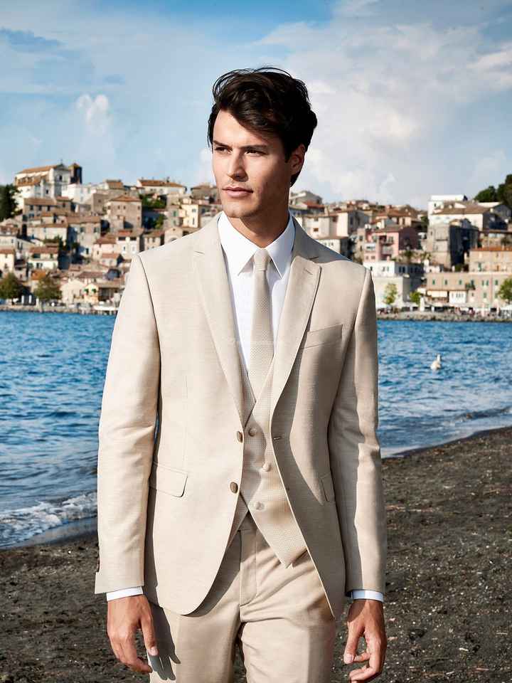 Che ne pensi di questo vestito da sposo dai toni pastello? - 1
