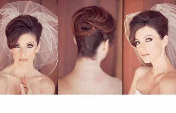 acconciatura sposa capelli corti