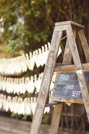 Tableau de mariage e segnaposto originale in stile shabby chic 