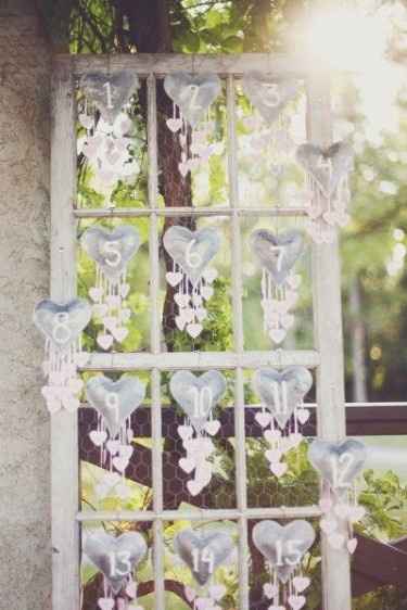 Tableau de mariage e segnaposto originale in stile shabby chic 