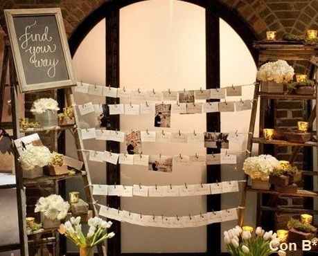 Tableau de mariage e segnaposto originale in stile shabby chic 