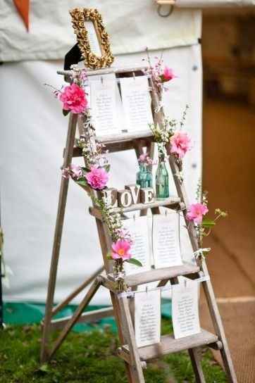 Tableau de mariage e segnaposto originale in stile shabby chic 