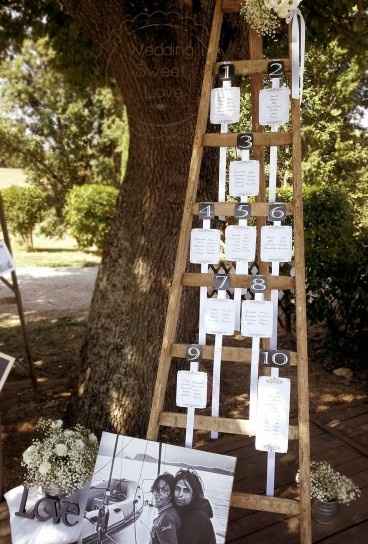 Tableau de mariage e segnaposto originale in stile shabby chic 