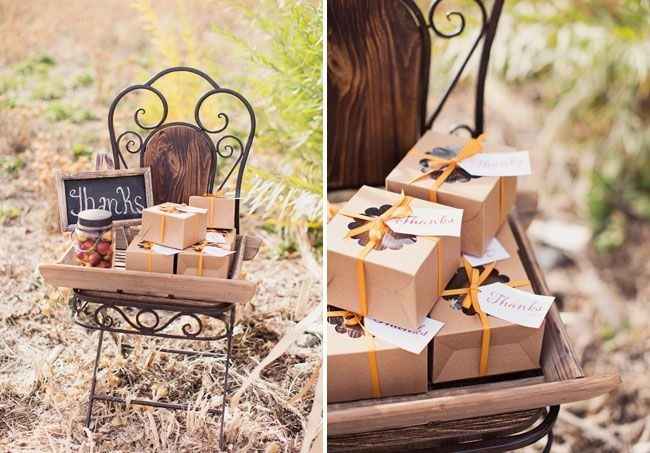 Matrimonio in autunno - le bomboniere