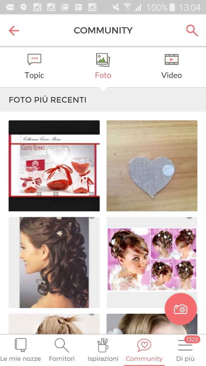 Come caricare foto dalla app