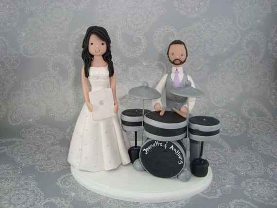 Cake topper sposi batteria