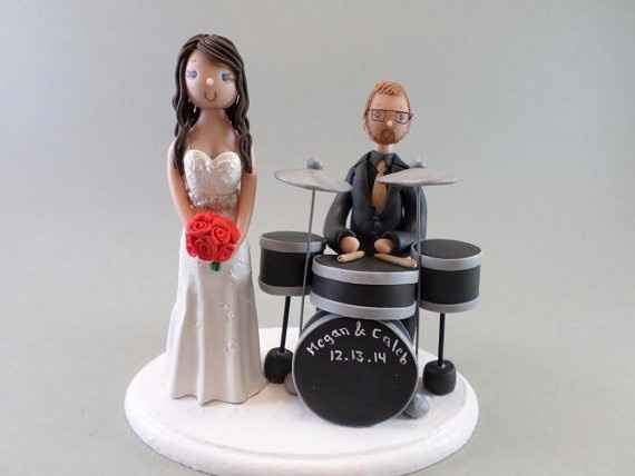 Cake topper sposi batteria