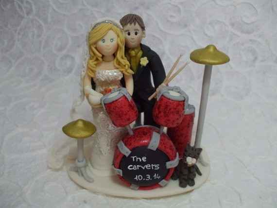 Cake topper sposi batteria