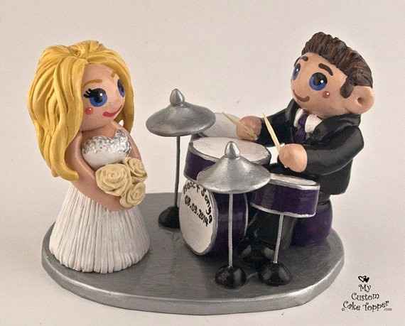 Cake topper sposi batteria